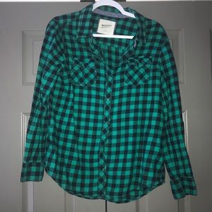 Green and black flannel